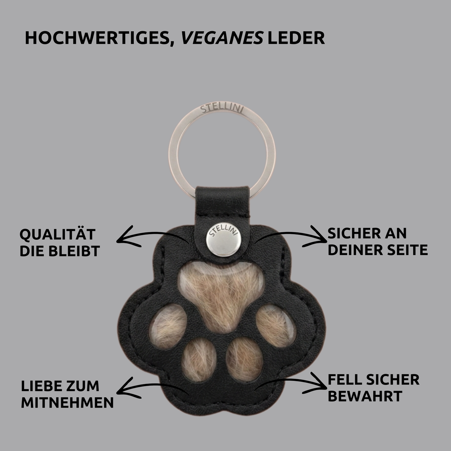 FurKeep Schlüsselanhänger Hund und Katze — Andenken mit Fell