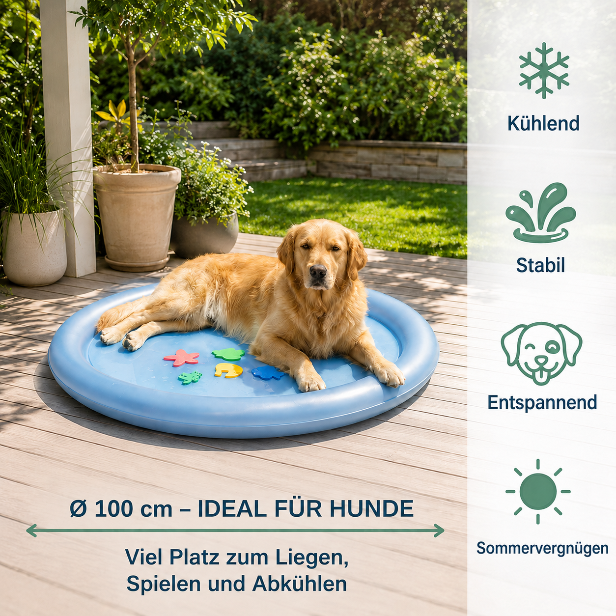 AquaPlay – Spielen, Abkühlen und Ausruhen auf einer einzigen Matte.