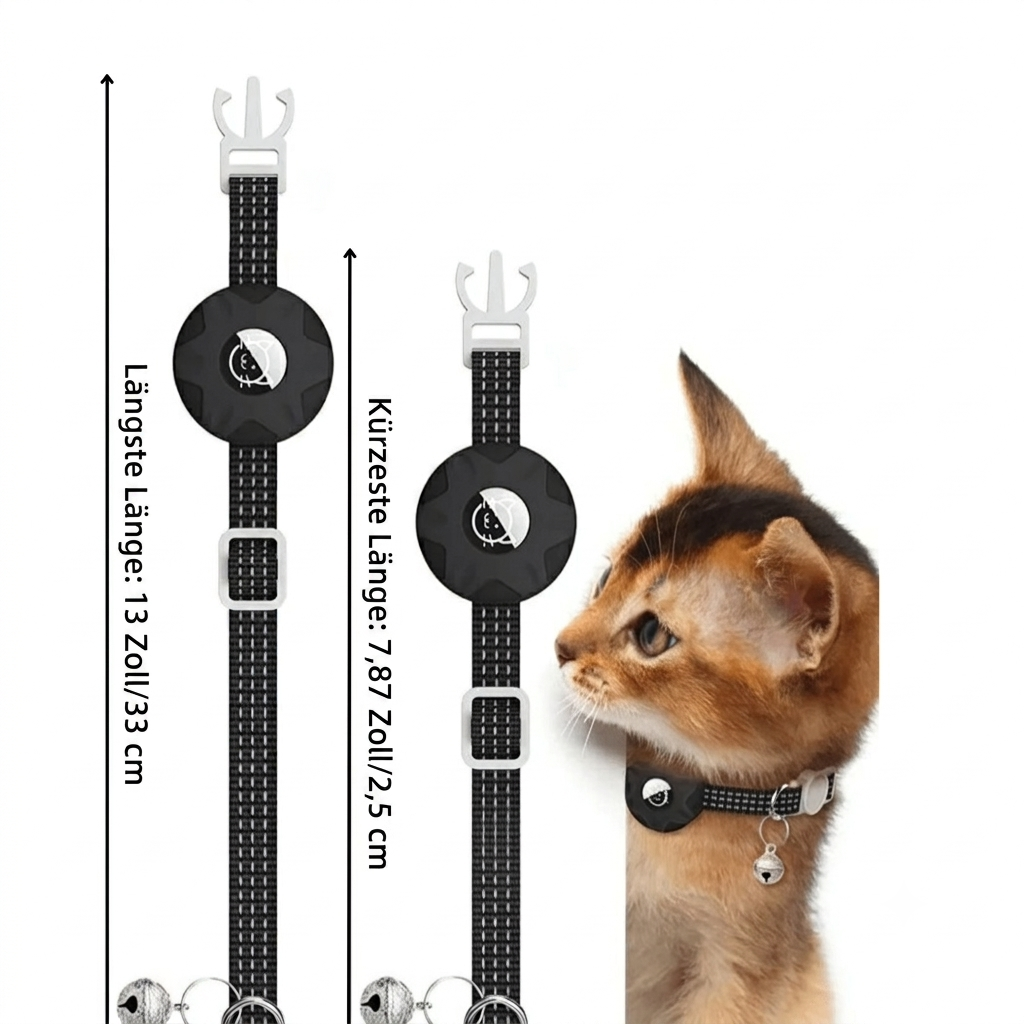 PawFind Katzenhalsband mit Tracker — immer auffindbar, ohne Abo