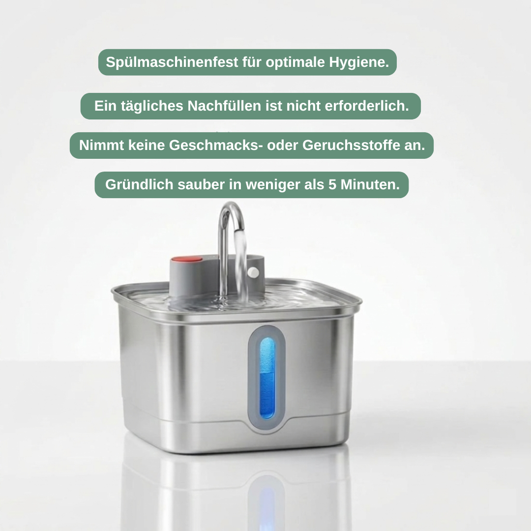 AquaFlow Trinkbrunnen für Katzen und Hunde — 3L kabellos