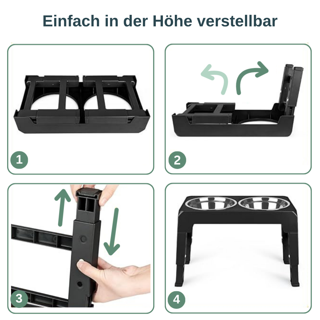 HappySpine Futtertisch Hund — erhöhter Napf, bequemes Fressen