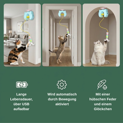 HuntHanger Katzenspielzeug für die Tür — deine Katze jagt stundenlang, auch ohne dich