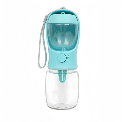 HydraBuddy 2-in-1 Trinkflasche – frisches Wasser und Futter für unterwegs.