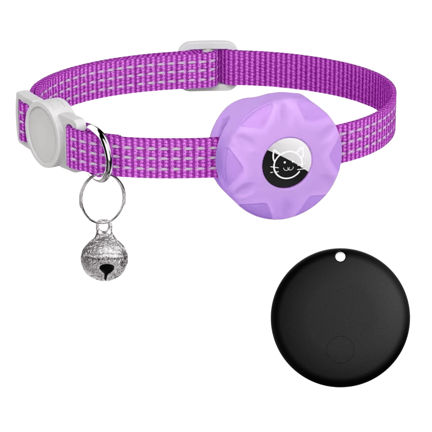 PawFind Halsband verstellbar von 20 bis 30 cm mit reflektierenden Streifen