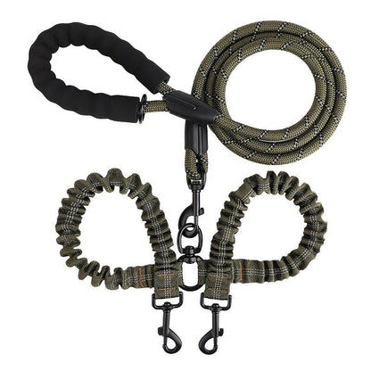 DuoWalk™ - Ontspannen wandelen met 2 hondenMaison Pets4776876665921-V2Rood