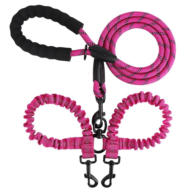 DuoWalk™ - Ontspannen wandelen met 2 hondenMaison Pets4776876665921-V2Rood