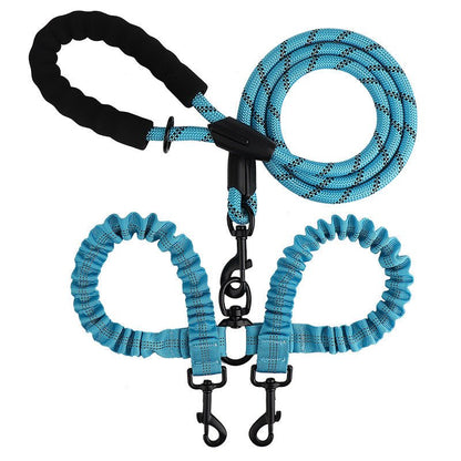 DuoWalk™ - Ontspannen wandelen met 2 hondenMaison Pets4776876665913-V2Blauw