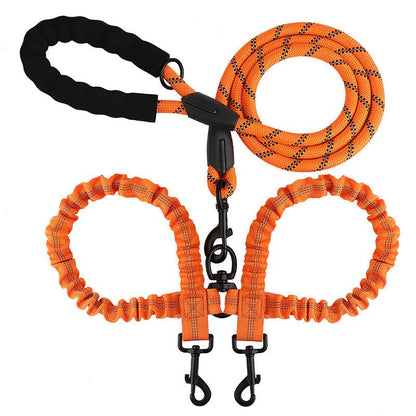 DuoWalk™ - Ontspannen wandelen met 2 hondenMaison Pets4776876665925-V2Oranje