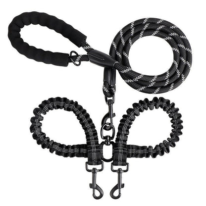 DuoWalk™ - Ontspannen wandelen met 2 hondenMaison Pets4776876665915-V2Zwart