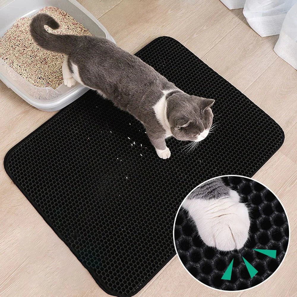 StepClean™ - Vangt kattengrit bij elke stapMaison PetsPF967-Small (30cmx30cm)-Jet BlackZwartSmall (30cmx30cm)