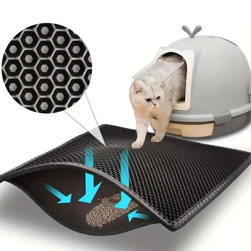 StepClean™ - Vangt kattengrit bij elke stapMaison PetsPF967-Small (30cmx30cm)-Jet BlackZwartSmall (30cmx30cm)